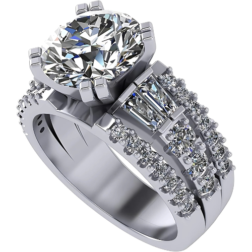 3.00 Carat Simulate Diamond Engagement Ring.