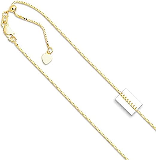 Central Diamond Center Adjustable Box Chain - Made in Italy