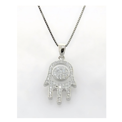 Central Diamond Center hamsa necklace for women.