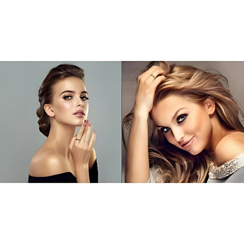 Stackable ring with multiple simulated birthstones.