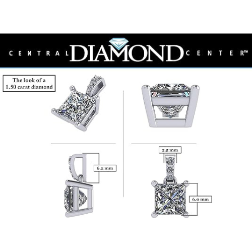 Sterling silver solitaire necklace with Pure Brilliance.