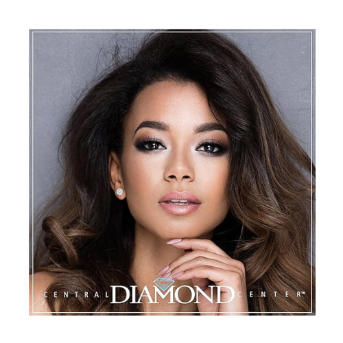 2 Carat Total Weight Moissanite Stud Earrings 14k Gold Post-Matching Solitaire Pendant in Sterling Silver