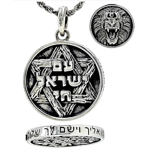 Star of David Am Israel Chai necklace.