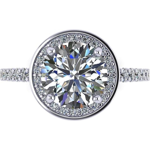 Sterling silver engagement ring with simulated morganite