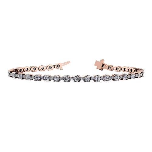 10kt gold tennis bracelet with CVD diamonds.