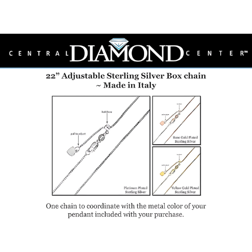 Sterling silver birthstone pendant with sparkling halo.