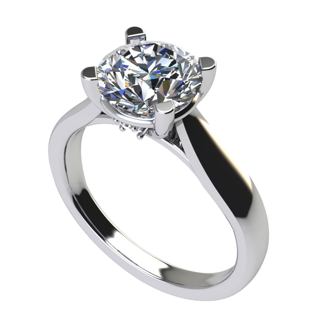 NANA Jewels 1.00-4.00ct Lucita Round Cut Solitaire Wedding Engagement Ring Series, 10K Gold w/Cubic Zirconia Simulated Diamond(A)