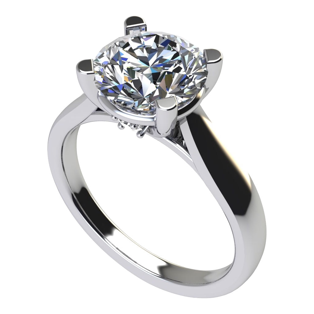 NANA Jewels 1.00-4.00ct Lucita Round Cut Solitaire Wedding Engagement Ring Series, 10K Gold w/Cubic Zirconia Simulated Diamond(A)