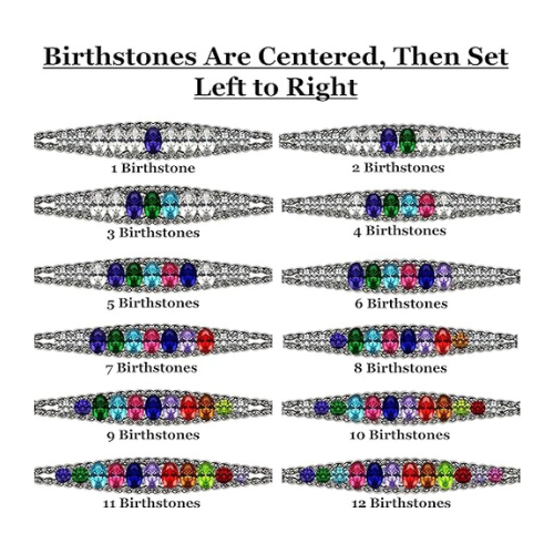 Central Diamond Center Oval Rope Mothers Birthstone Ring w/ 1 to 12 Simulated Gemstones in Sterling Silver, 10K, or 14K Gold For Women