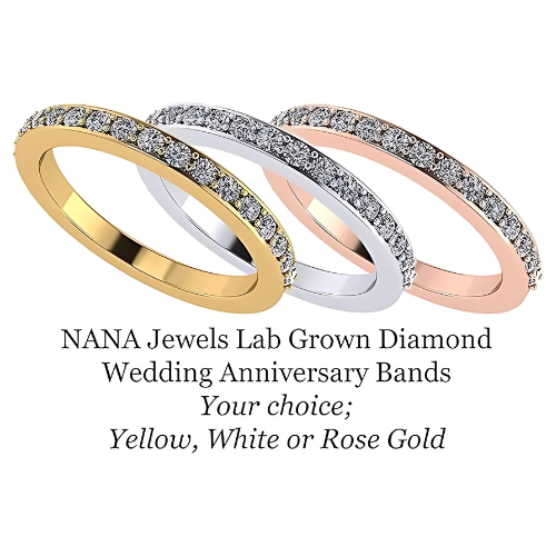 Close-up of a 10kt gold anniversary ring