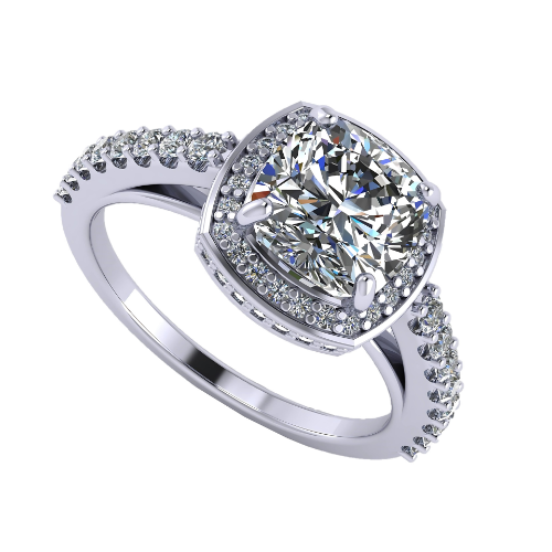 NANA Jewels Sterling Silver Cushion Cut Engagement Rings for Women - Choose Simulated Morganite, Citrine, Aquamarine & More