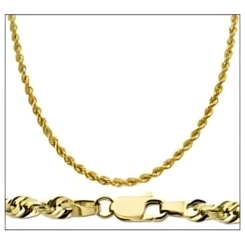 White gold plated diamond cut chain necklace.