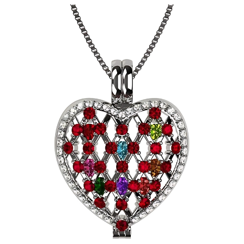 Ultimate Heart of Hearts Mothers Locket Necklace.