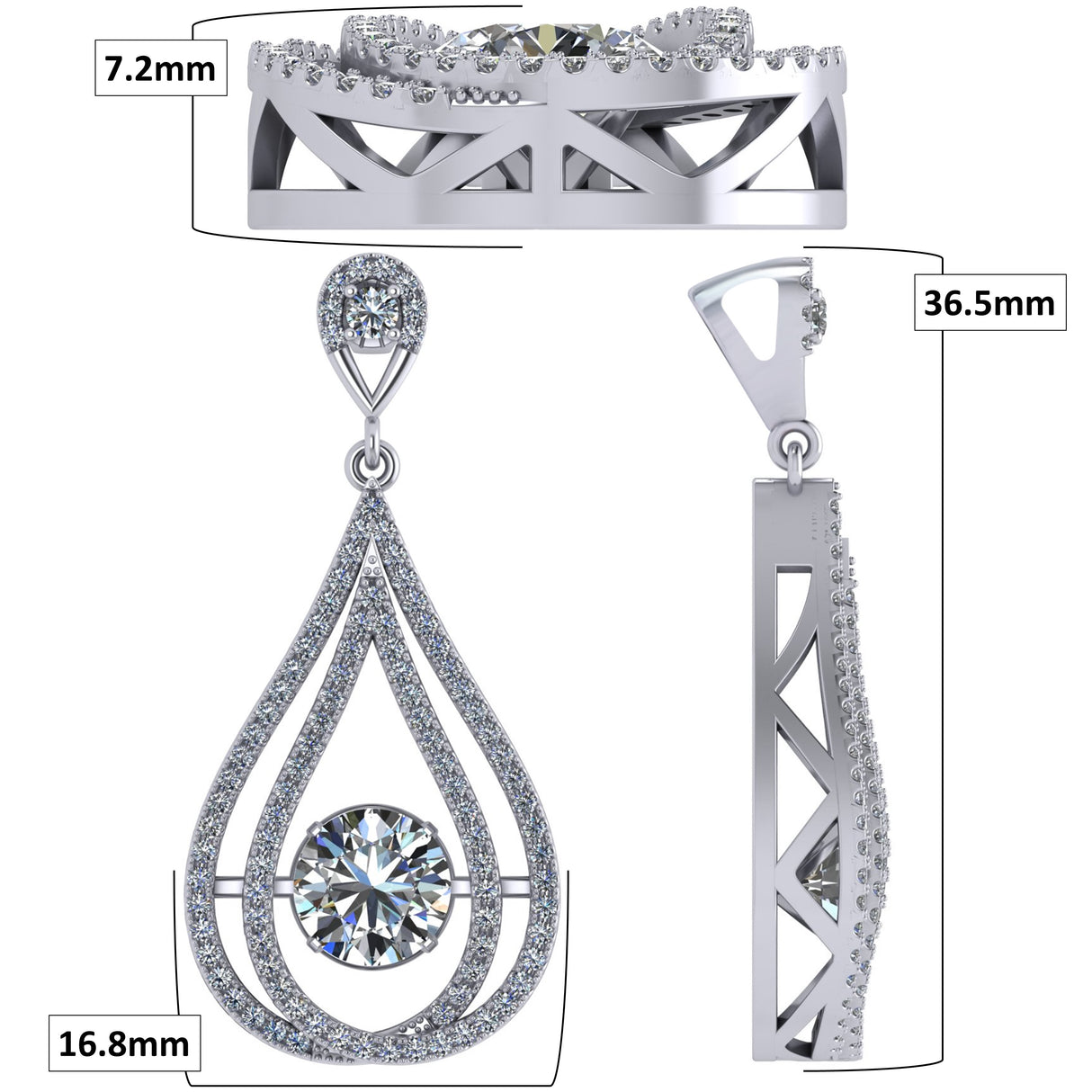 Central Diamond Center dancing diamond necklace.