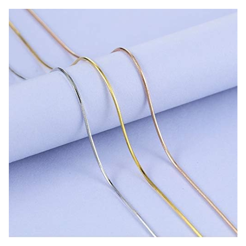 Smooth yellow gold plated sterling silver necklace.