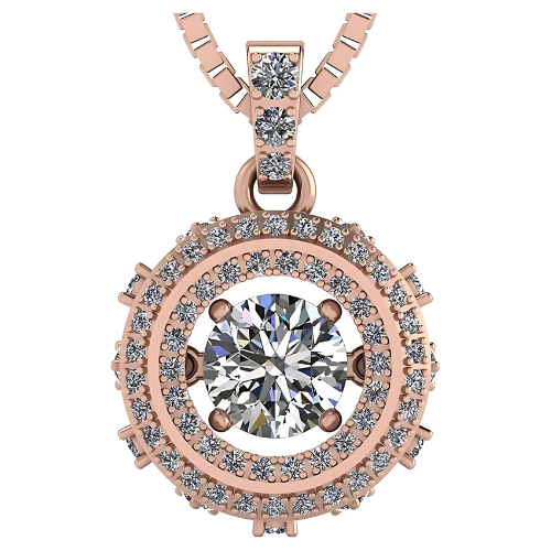 Pure Brilliance Zirconia drum dancing pendant for women.