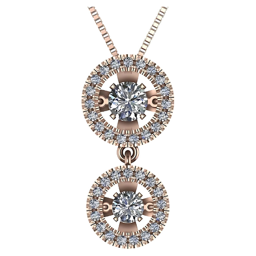 Pure Brilliance Zirconia round dancing necklace for women.