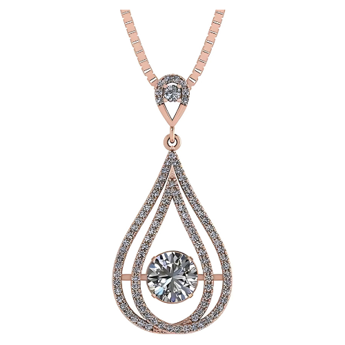 Close-up of the "dancing" simulated diamond.