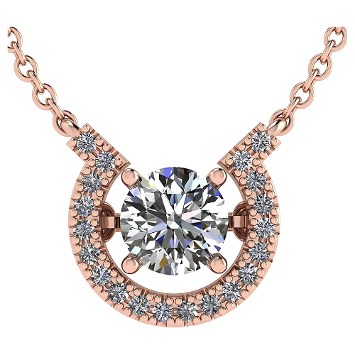 Pure Brilliance Zirconia horseshoe dancing pendant.