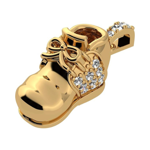 Baby shoe pendant, perfect sentimental gift.