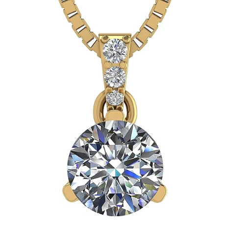 Sterling silver birthstone necklace with 14K gold post studs.