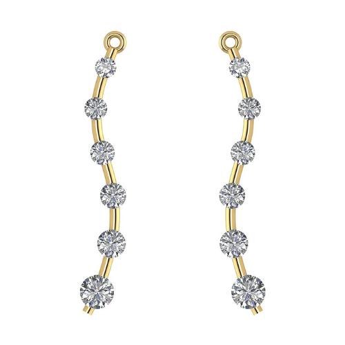 Solid 925 sterling silver earring jacket with CZ.