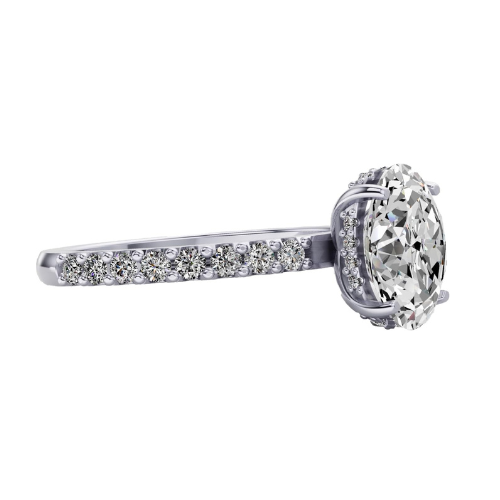 NANA Jewels 1.5-3CT Platinum Plated Sterling Silver Rings CZ Cubic Zirconia Oval Cut Engagement Rings | 10K 14K Solid Gold