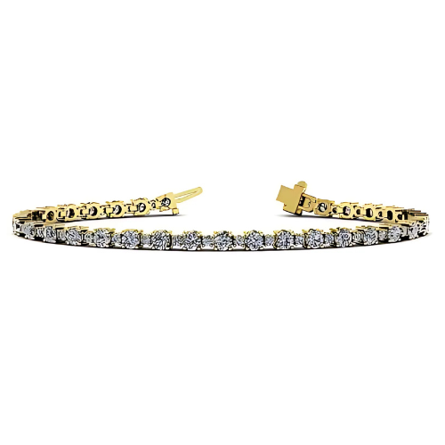 Lab created diamond tennis bracelet, 10kt gold.