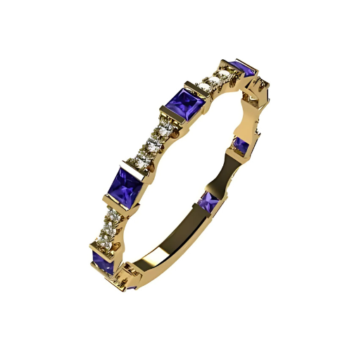 Central Diamond Center princess cut stacking ring.