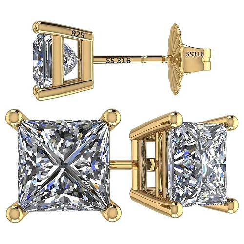 NANA Jewels silver stud earrings, hypoallergenic.