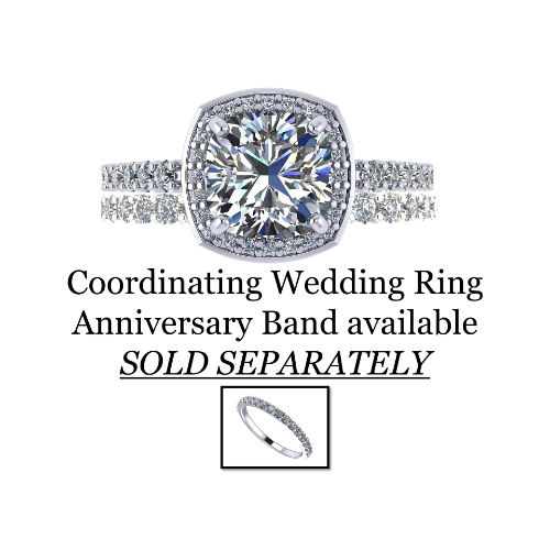 NANA Jewels Sterling Silver Cushion Cut Engagement Rings for Women - Choose Simulated Morganite, Citrine, Aquamarine & More