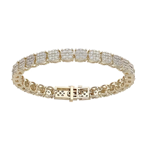 Cluster design CVD diamond bracelet, available in 7 and 8 inches.