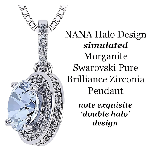 Close-up shot of the aquamarine halo earrings.