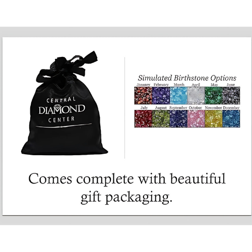 Halo Birthstone Dangle Earrings w/ Pure Brilliance Zirconia Accent Gemstones in Sterling Silver for Women