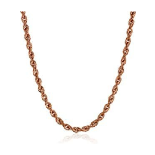 Sterling Silver Loose Rope Chain-Made In Italy, White, Yellow Or Rose Gold Plated