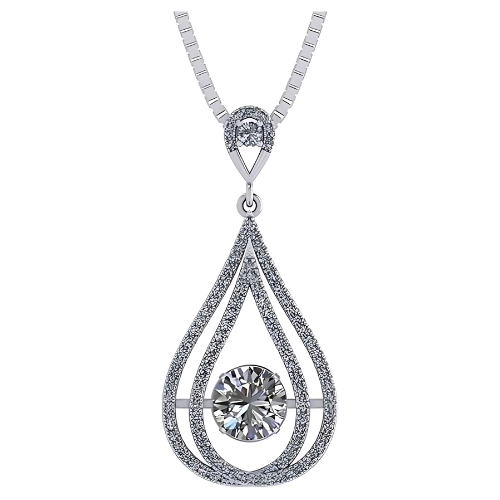Chandelier Dancing Diamond Simulated Necklace for women.