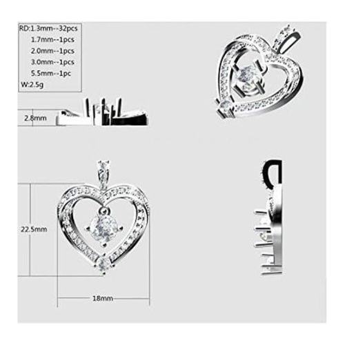 Central Diamond Center Couples 2 Stone Heart Pendant w/ Simulated Birthstones, Includes 0.8mm 22" Adj. Box Chain