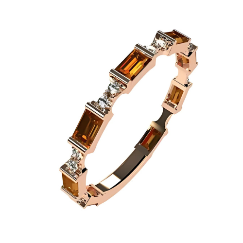 Central Diamond Center stackable birthstone ring.