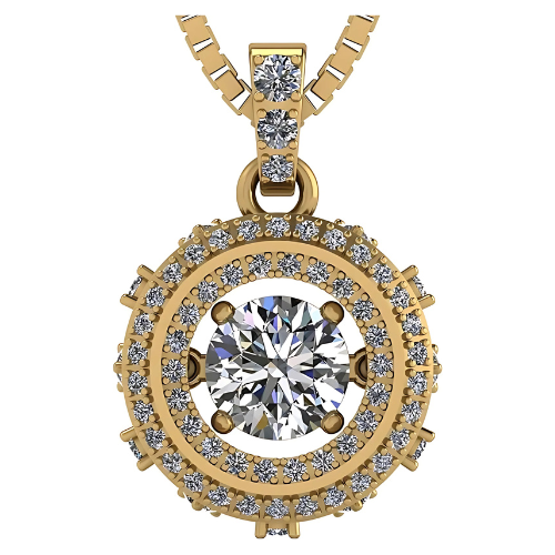 Close-up: "dancing" gemstone movement in drum shape.