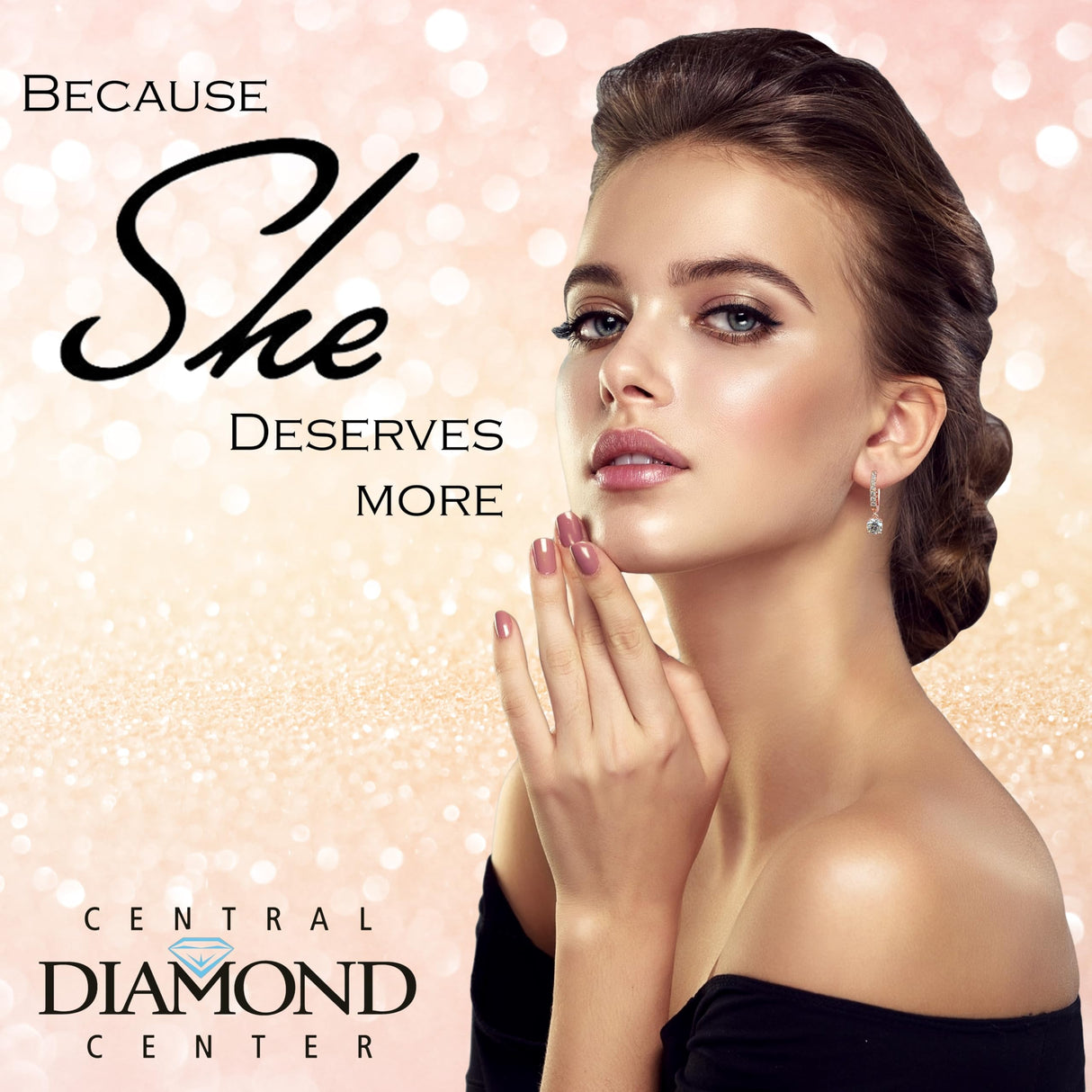 Central Diamond Center Sterling Silver Hoop Earrings with Round-Cut Simulated Diamond Dangle β 2.5 CTW CZ, Prong Set, Elegant Drop Hoops for Women