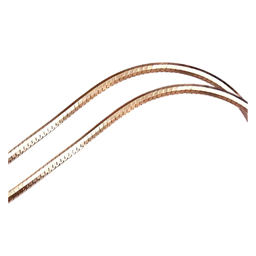 Italian made sterling silver square snake chain.