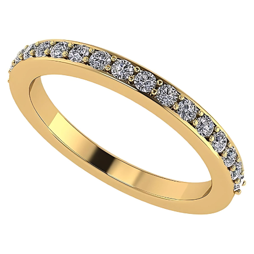Lab created diamond anniversary band, 10kt gold