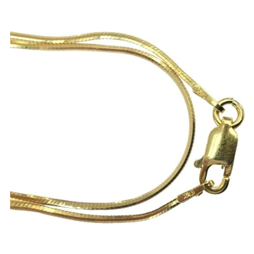 Central Diamond Center Sterling Silver 1.00mm Square Snake Chain, Made in Italy, White/Yellow/Rose Gold Plated