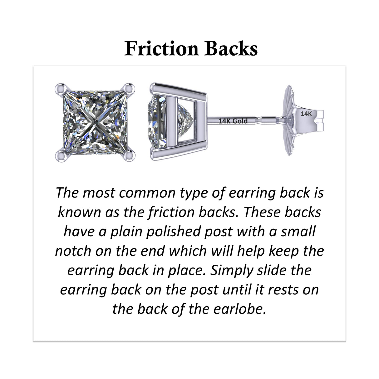 Close-up of E-F VS-SI Lab-Grown Diamond Stud.