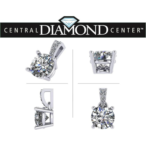 Detail of the 4 prong setting on a Pure Brilliance Zirconia pendant.