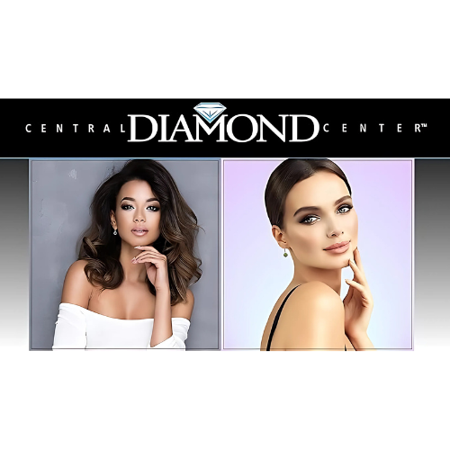 Halo Birthstone Dangle Earrings w/ Pure Brilliance Zirconia Accent Gemstones in Sterling Silver for Women