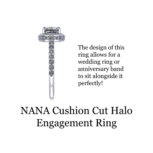NANA Jewels Sterling Silver Cushion Cut Engagement Rings for Women - Choose Simulated Morganite, Citrine, Aquamarine & More
