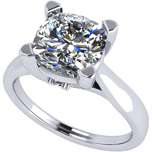 NANA Jewels 1to4ct Simulated Diamond Engagement ring Cushion Solitaire Lucita Cz & Silver