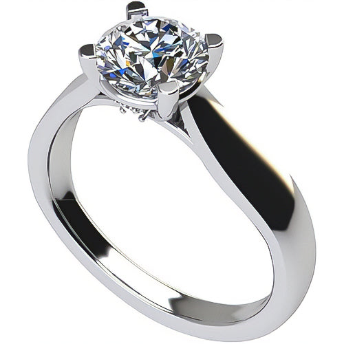 1-4ct simulated diamond engagement ring, silver