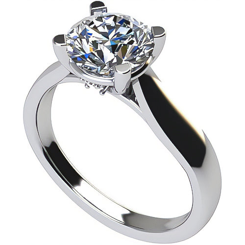 Lucita Cz solitaire ring, round cut
